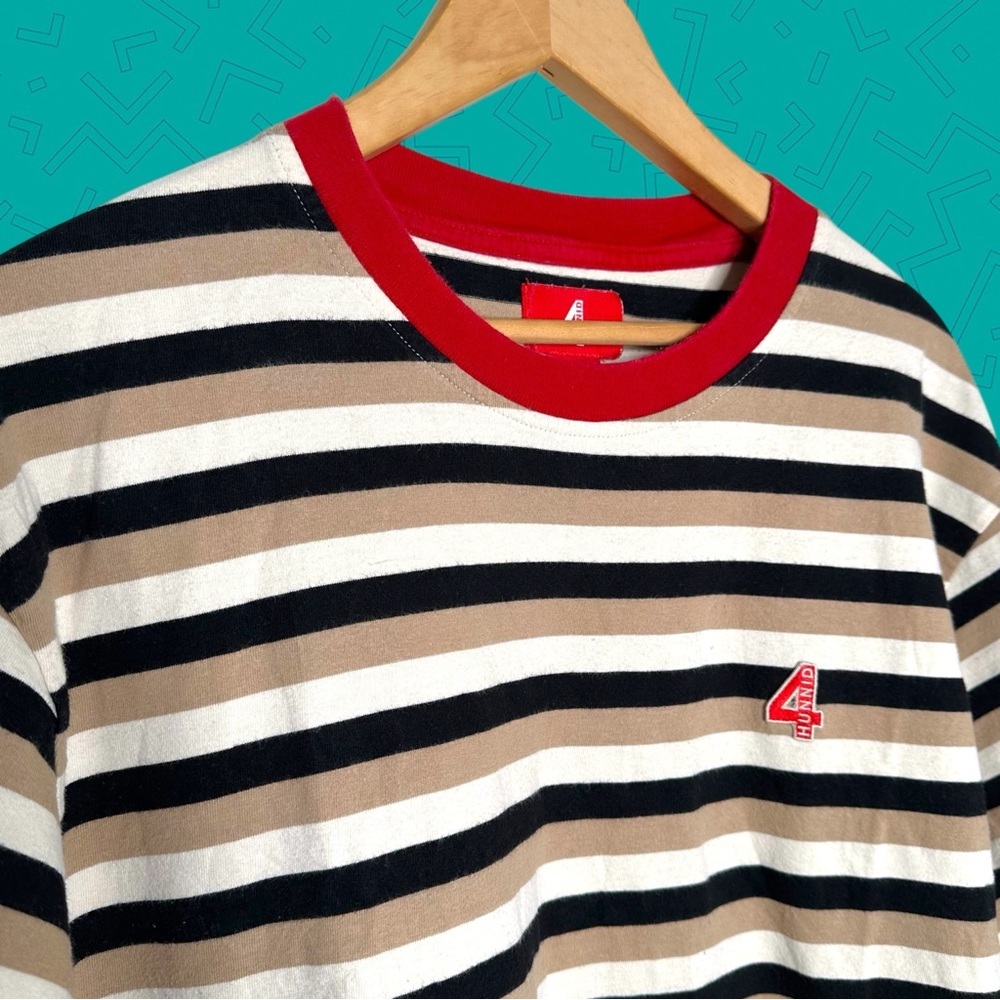 4hunnid YG Striped Tee Shirt